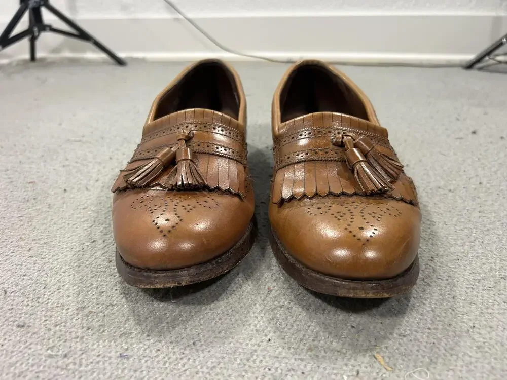 Allen Edmonds Bridgton Shoes Mens Size 10 Brown Leather Tassel Loafers USA